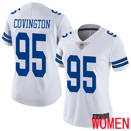 Women Dallas Cowboys Limited White Christian Covington Road #95 Vapor Untouchable NFL Jersey